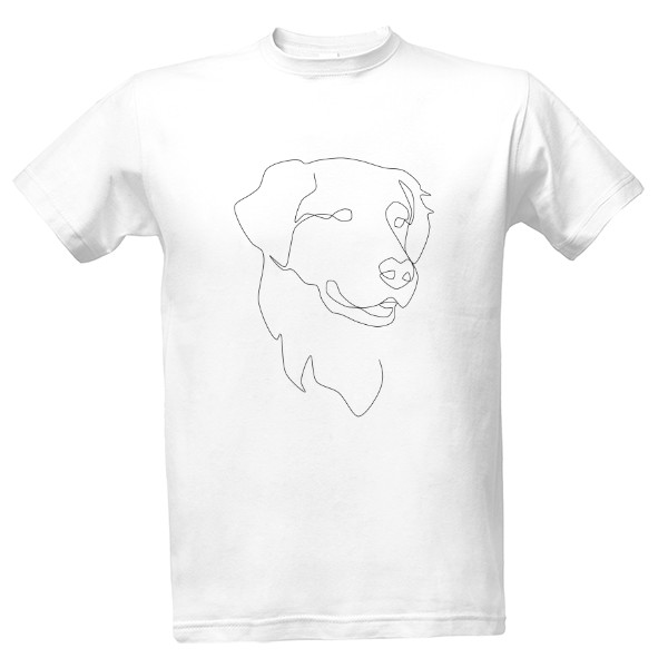 Golden retriever line art T-shirt