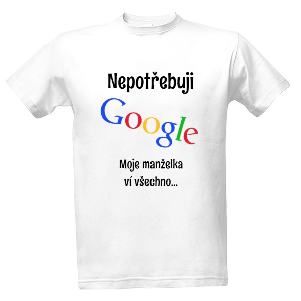 Tričko s potiskem Google
