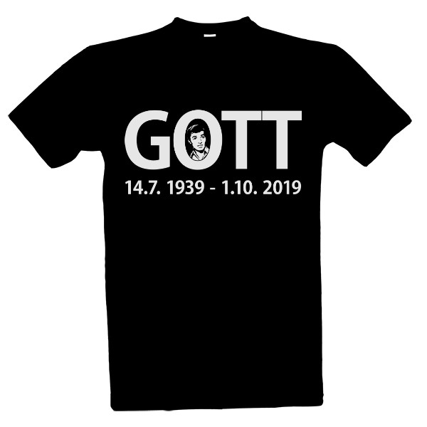 Tričko s potiskem Gott in memoriam