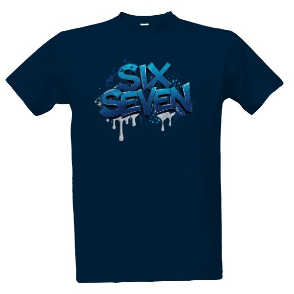 Grafity nápis six seven T-shirt