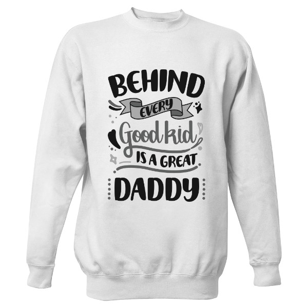 Sweatshirt without hood Unisex s potiskem Great dad