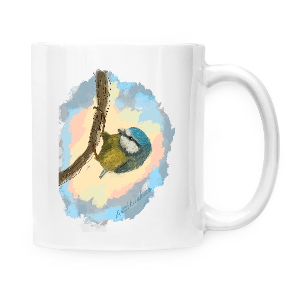 Cup white Great Tit