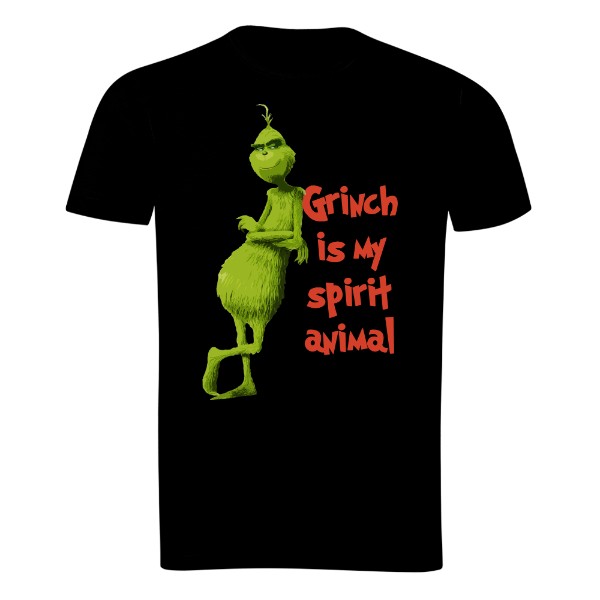 Tričko s potlačou Grinch is my spirit animal