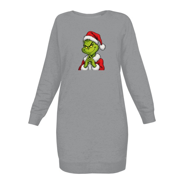 Mikinové šaty Organic s potiskem Grinch