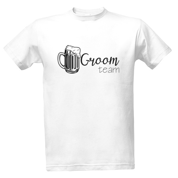 Tričko s potiskem Groom beer team