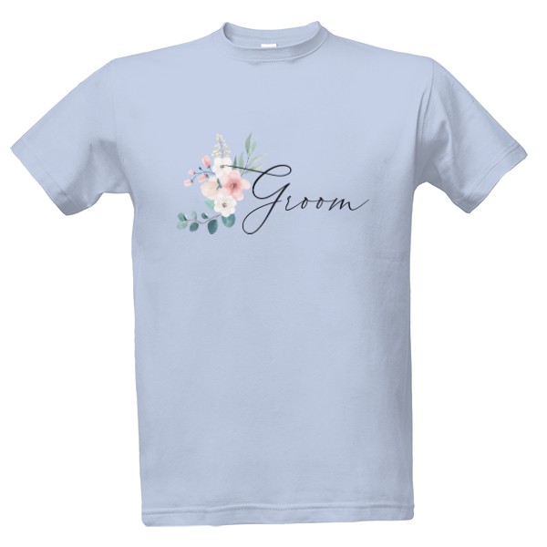 Tričko s potiskem Groom flower