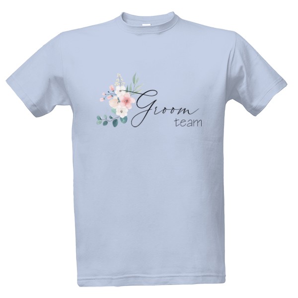 Groom team flower T-shirt