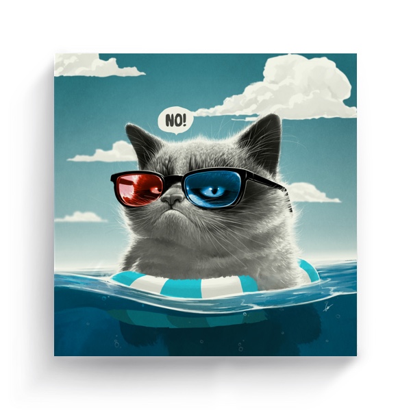 Fotoplátno čtverec s potiskem Grumpy Holiday