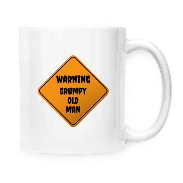 Hrnček malý biely s potlačou Grumpy old man