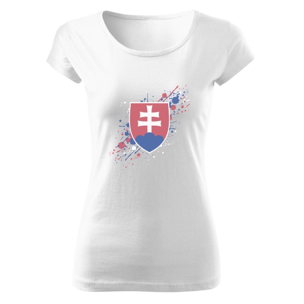 Tričko s potiskem Grunge znak Slovensko ženy