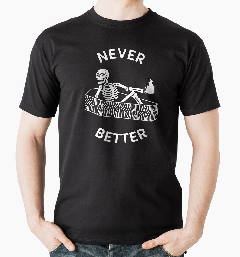 Tričko s potlačou Vtipné tričko s kostrou