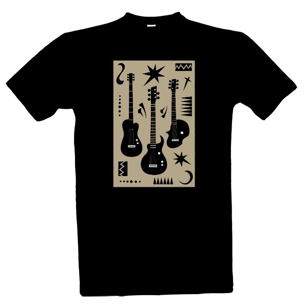 Tričko s potiskem Guitars