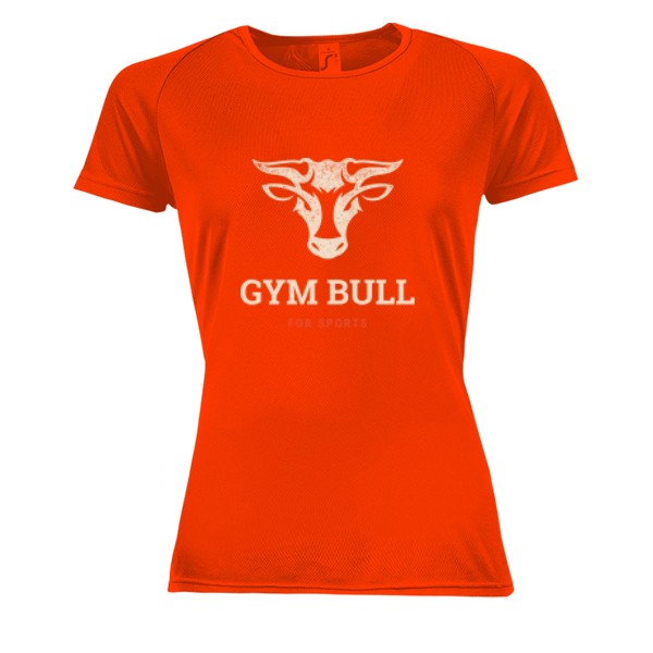Dámské funkční tričko s potiskem Gym bull pro ženy red