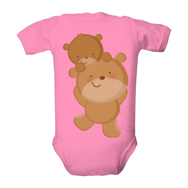 Dětské body růžové Medvídek