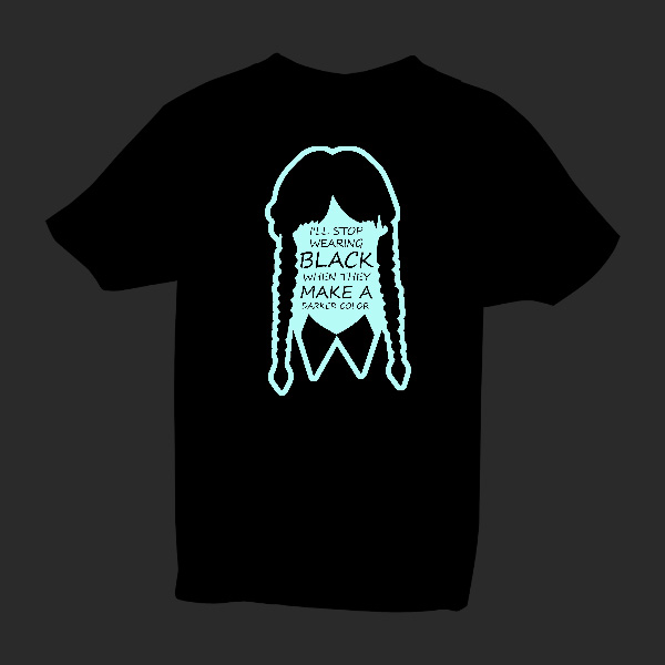 Fluorescenční potisk Wednesday Addams BIO dětské