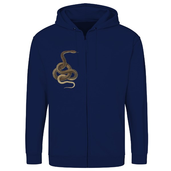 Mikina na zip unisex s potiskem Had