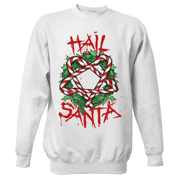 Mikina bez kapuce Unisex s potiskem Hail Santa Ramirez bez kapuce hip hop