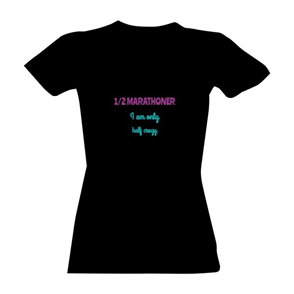 Tričko s potiskem Halfmarathon černé