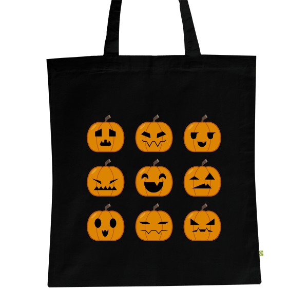 BIO Shopping Bag s potiskem Halloween 9 Jack O'Lanterns