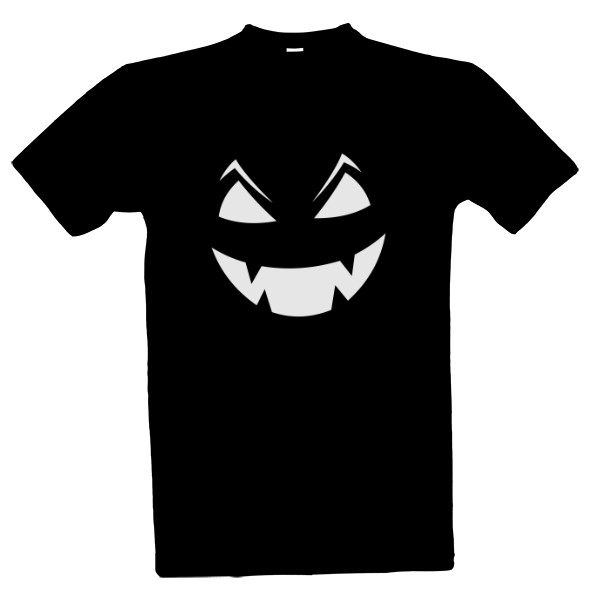 Tričko s potiskem Halloween bílý obličej