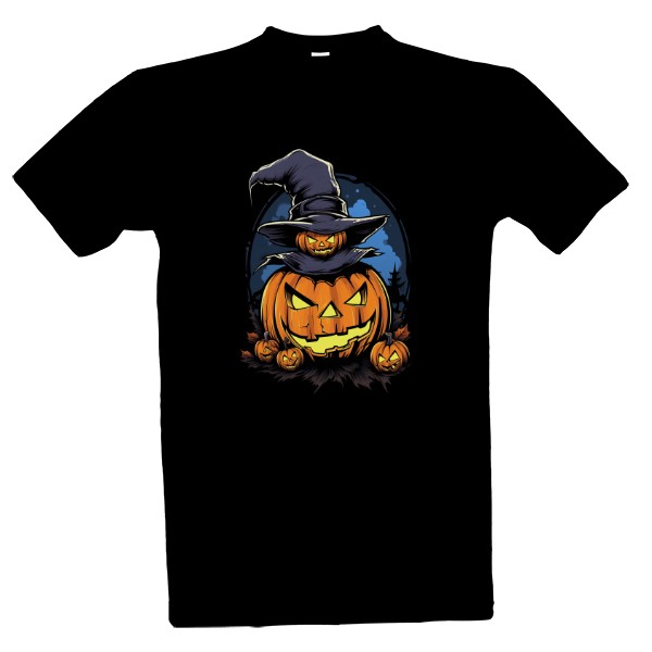 Tričko s potiskem Halloween design - dýně