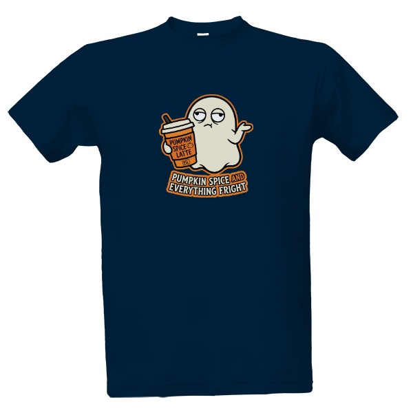 Tričko s potiskem Halloween Ghost Pumpkin Spice Latte