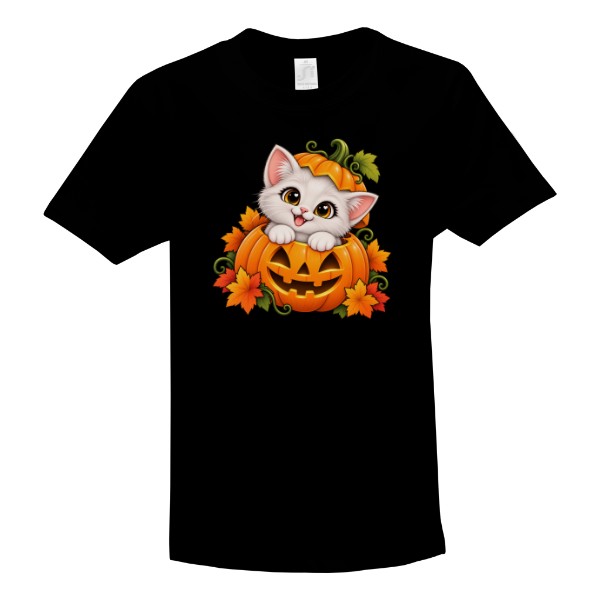 T-shirt Kitten in a Pumpkin – Halloween