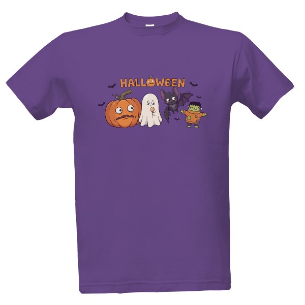 Tričko s potiskem Halloween strašidelné postavy