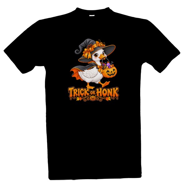 Tričko s potiskem Halloween Trick or Honk