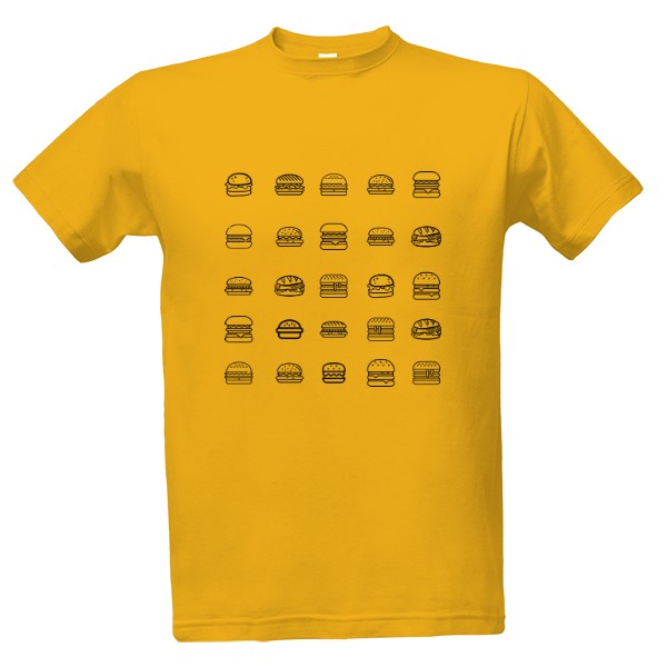 Tričko s potiskem Hamburger tričko