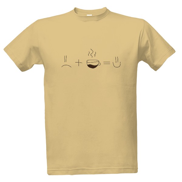 Tričko s potiskem happy coffee
