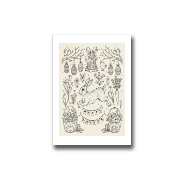 Přáníčko s potiskem Happy Easter