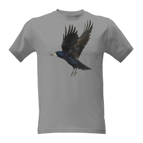 Tričko s potiskem Havran vletu