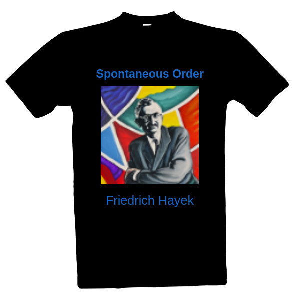 Tričko s potiskem Hayek - spontánní řád
