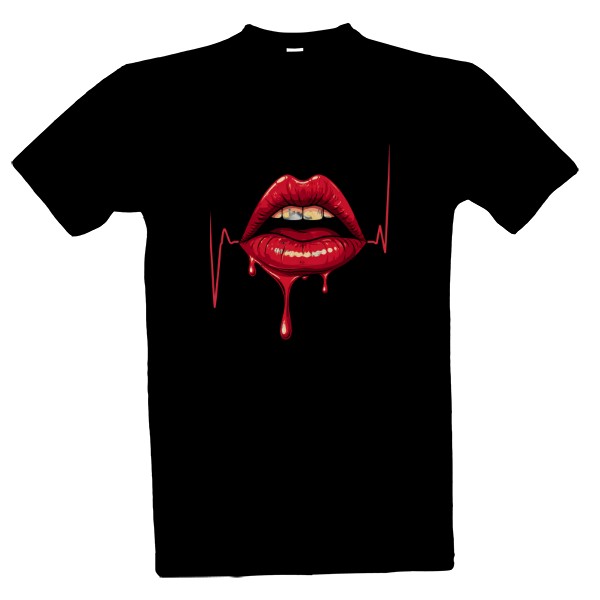 Tričko s potiskem Heartbeat Kiss