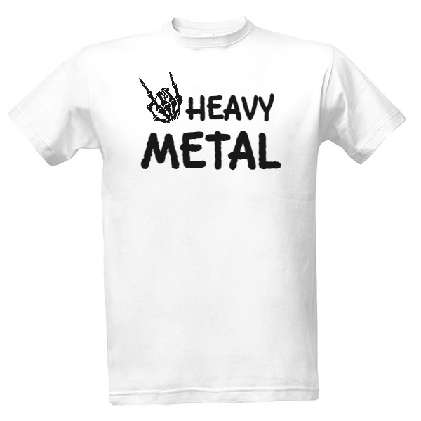 Tričko s potiskem Tričko Heavy metalový pozdrav