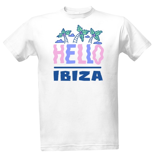 Tričko s potiskem Hello Ibiza