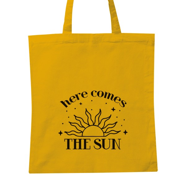 Nákupní bavlněná taška s potiskem Here comes the sun