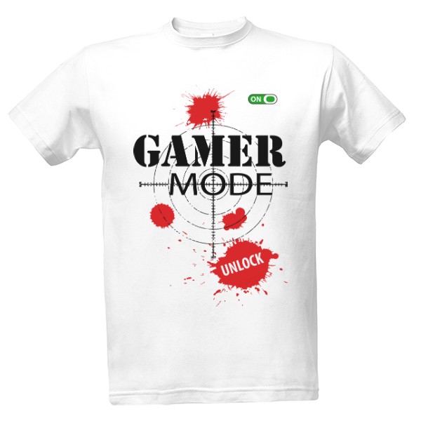 Tričko s potiskem Herní mód zaměřen