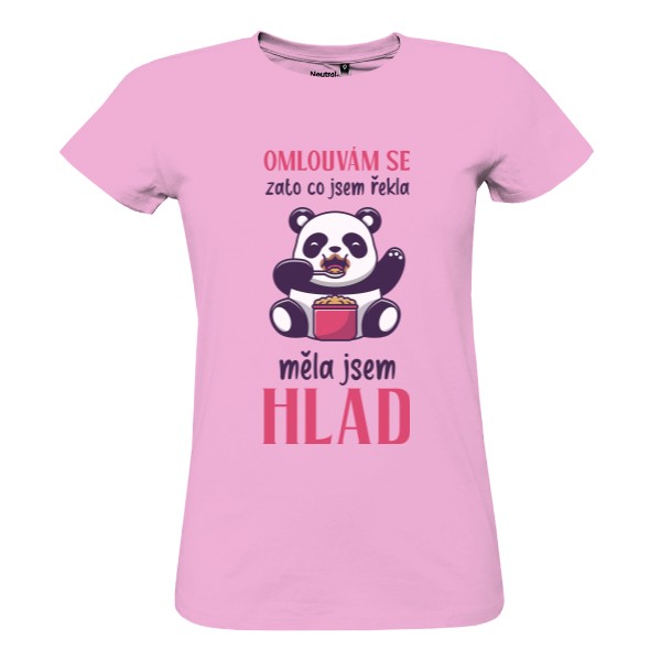 Tričko s potiskem Hladová panda