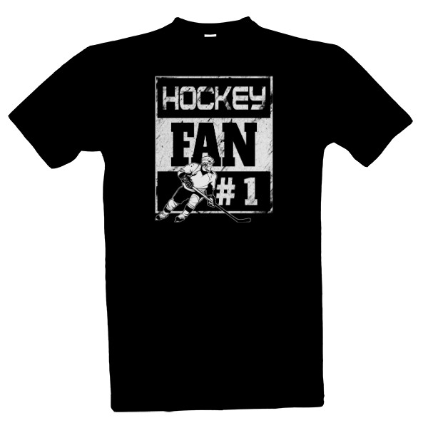 Tričko s potiskem Hokej-Fanoušek číslo 1