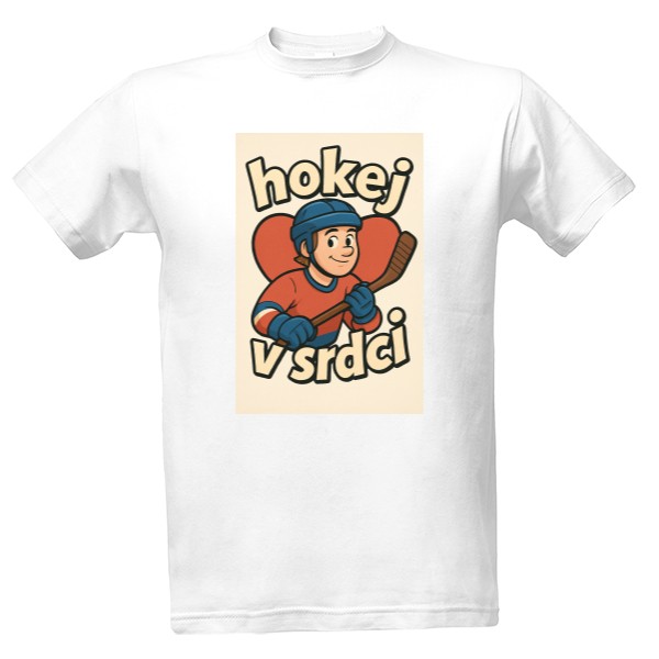 Tričko s potiskem Hokej v srdci