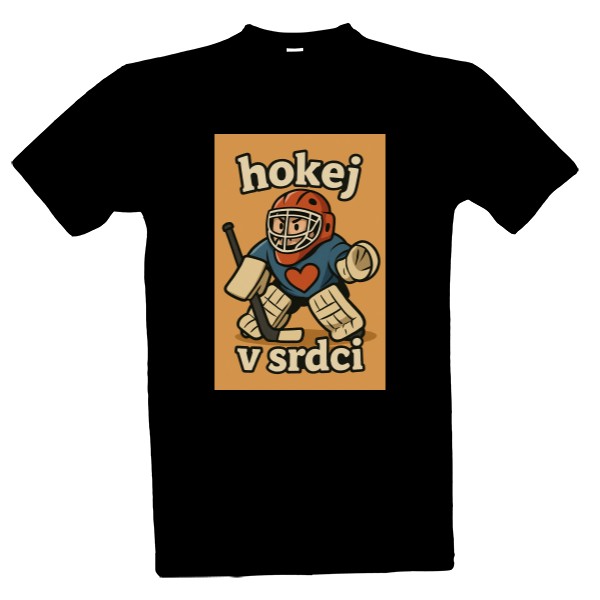 Tričko s potiskem Hokej v srdci