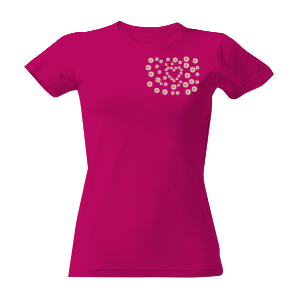 Tričko s potiskem Holčičí triko kopretiny