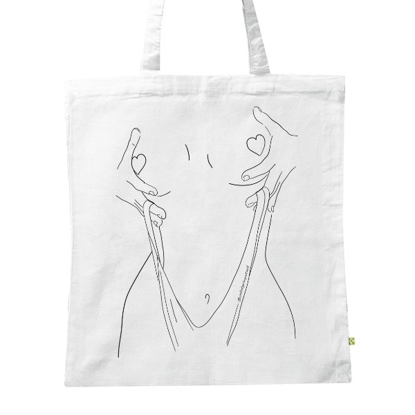 BIO plátěná taška s potiskem HOLD ON TIGHT bio bag