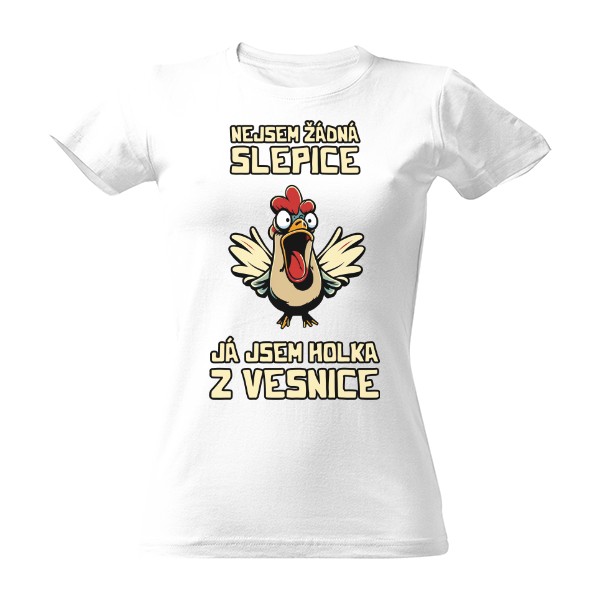 Tričko s potiskem Holka z vesnice