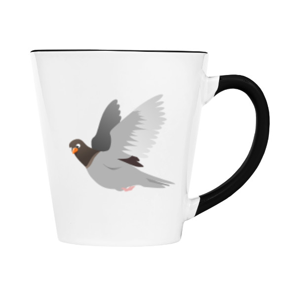 Hrnek kónický barevný s potiskem Holub