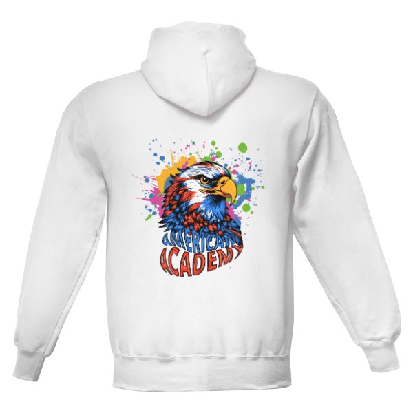 Hoodie with colorful print on the back