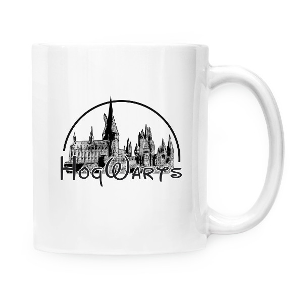 Hrnek malý bílý s potiskem Hoqwarts 