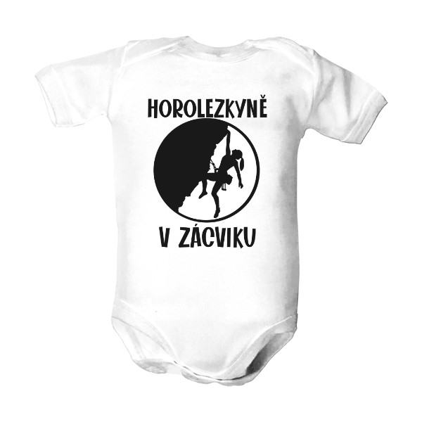 Dětské body  s potiskem Horolezkyně v zácviku body